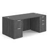 Officesource OS Laminate Collection Double Full Pedestal Desk - 71'' x 36'' DBLFDPL101CG